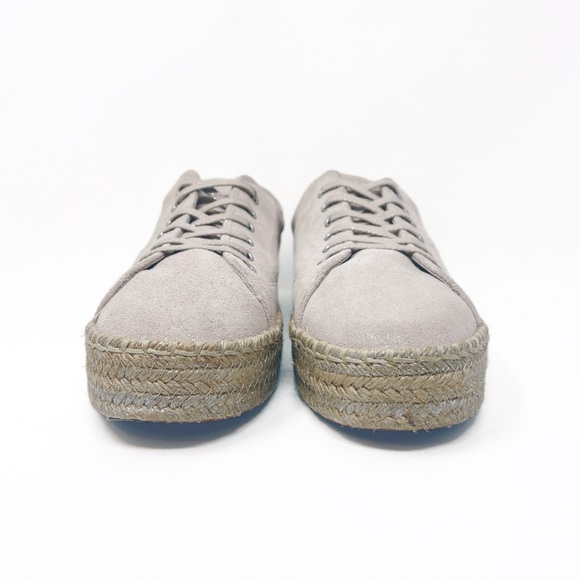 Tretorn Eve Suede Platform Espadrilles Sneakers in Birch Silver - Picture 6 of 13